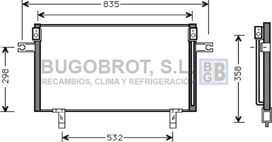 BUGOBROT 62-DN5195 - Condensateur, climatisation cwaw.fr