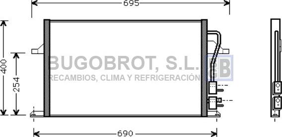 BUGOBROT 62-FD5259 - Condensateur, climatisation cwaw.fr