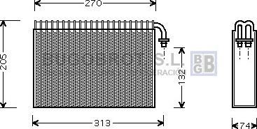 BUGOBROT 70-ALV021 - Évaporateur climatisation cwaw.fr