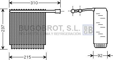 BUGOBROT 70-VOV125 - Évaporateur climatisation cwaw.fr