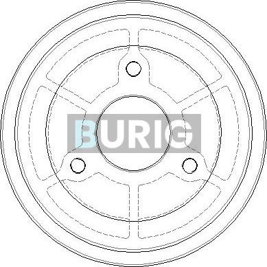 Burig B040054 - Tambour de frein cwaw.fr