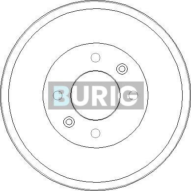 Burig B040018 - Tambour de frein cwaw.fr