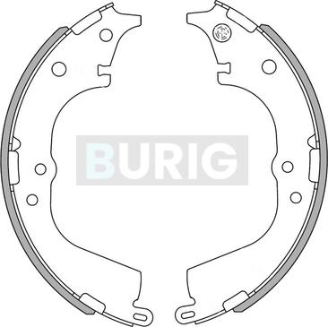 Burig B050091 - Jeu de mâchoires de frein cwaw.fr