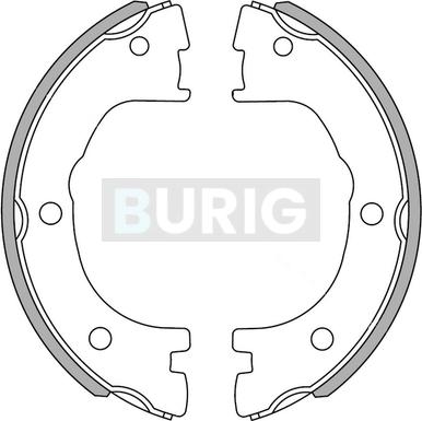 Burig B050049 - Jeu de mâchoires de frein cwaw.fr