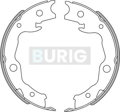 Burig B050044 - Jeu de mâchoires de frein cwaw.fr