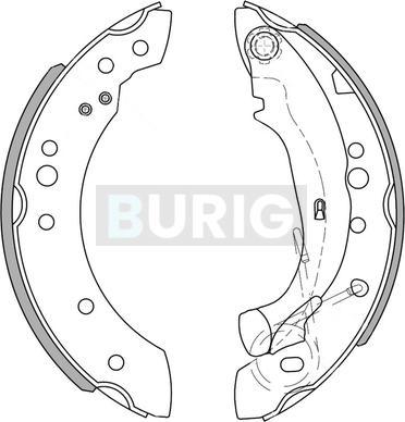 Burig B050047 - Jeu de mâchoires de frein cwaw.fr