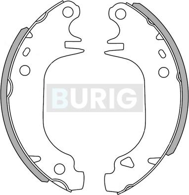 Burig B050054 - Jeu de mâchoires de frein cwaw.fr