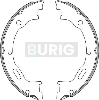 Burig B050062 - Jeu de mâchoires de frein cwaw.fr