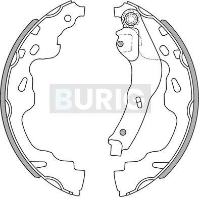 Burig B050001 - Jeu de mâchoires de frein cwaw.fr