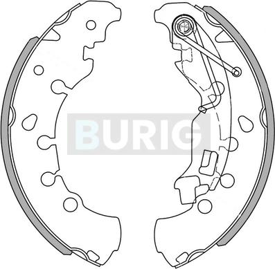 Burig B050017 - Jeu de mâchoires de frein cwaw.fr