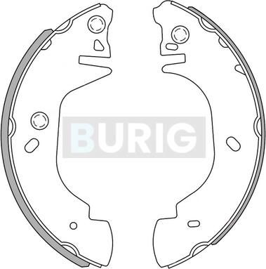 Burig B050088 - Jeu de mâchoires de frein cwaw.fr