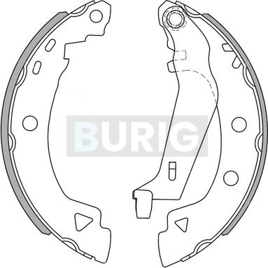 Burig B050087 - Jeu de mâchoires de frein cwaw.fr