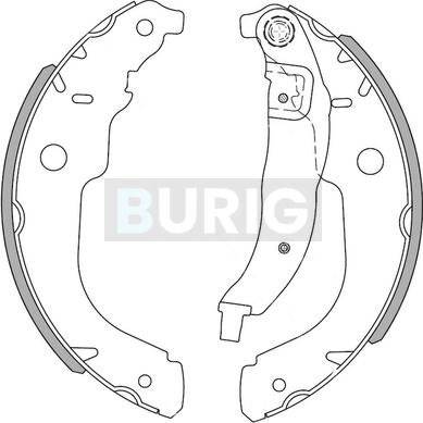 Burig B050025 - Jeu de mâchoires de frein cwaw.fr