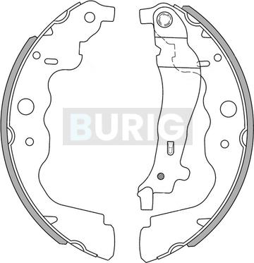 Burig B050022 - Jeu de mâchoires de frein cwaw.fr