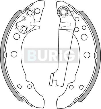 Burig B050106 - Jeu de mâchoires de frein cwaw.fr