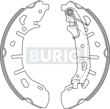 Burig B050115 - Jeu de mâchoires de frein cwaw.fr