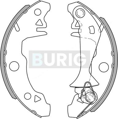 Burig B050116 - Jeu de mâchoires de frein cwaw.fr