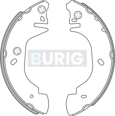 Burig B050110 - Jeu de mâchoires de frein cwaw.fr