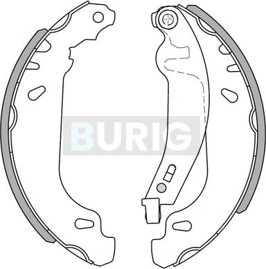 Burig B050112 - Jeu de mâchoires de frein cwaw.fr