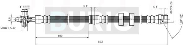 Burig B080015 - Flexible de frein cwaw.fr