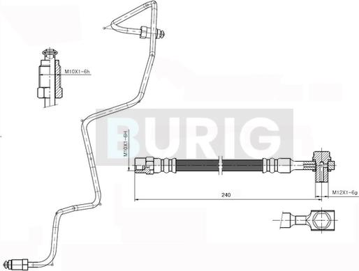 Burig B080034 - Flexible de frein cwaw.fr