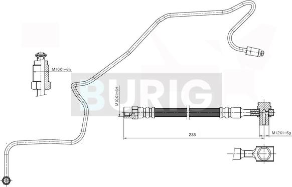 Burig B080035 - Flexible de frein cwaw.fr