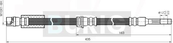 Burig B080032 - Flexible de frein cwaw.fr