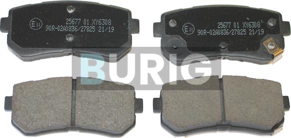 Burig B020495 - Kit de plaquettes de frein, frein à disque cwaw.fr