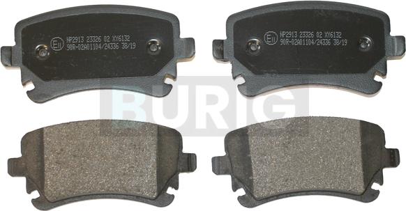 Burig B020496 - Kit de plaquettes de frein, frein à disque cwaw.fr