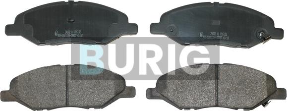 Burig B020490 - Kit de plaquettes de frein, frein à disque cwaw.fr