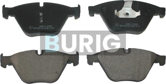 Burig B020498 - Kit de plaquettes de frein, frein à disque cwaw.fr