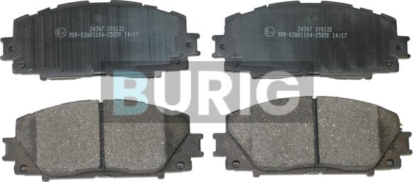 Burig B020493 - Kit de plaquettes de frein, frein à disque cwaw.fr