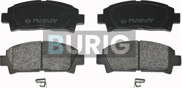 Burig B020492 - Kit de plaquettes de frein, frein à disque cwaw.fr