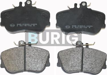 Burig B020449 - Kit de plaquettes de frein, frein à disque cwaw.fr