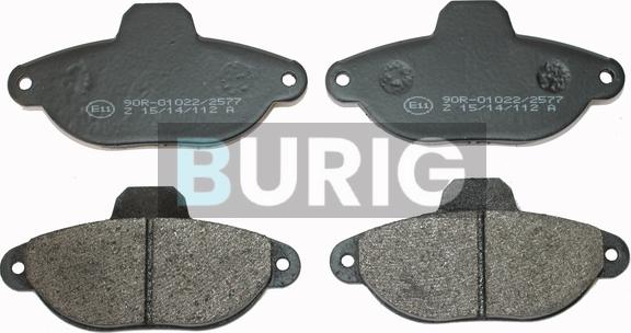 Burig B020442 - Kit de plaquettes de frein, frein à disque cwaw.fr