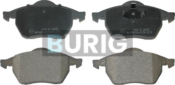 Burig B020450 - Kit de plaquettes de frein, frein à disque cwaw.fr