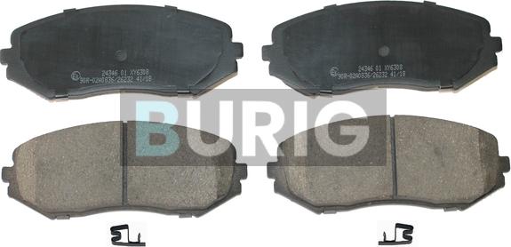 Burig B020469 - Kit de plaquettes de frein, frein à disque cwaw.fr