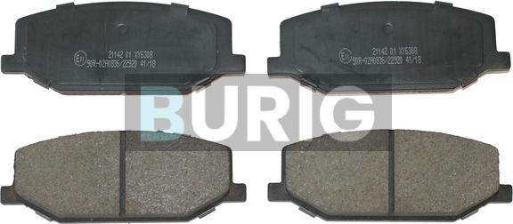 Burig B020466 - Kit de plaquettes de frein, frein à disque cwaw.fr