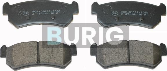 Burig B020460 - Kit de plaquettes de frein, frein à disque cwaw.fr