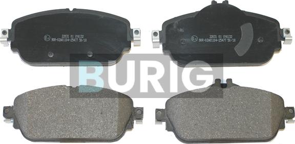 Burig B020404 - Kit de plaquettes de frein, frein à disque cwaw.fr