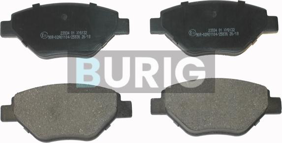 Burig B020402 - Kit de plaquettes de frein, frein à disque cwaw.fr