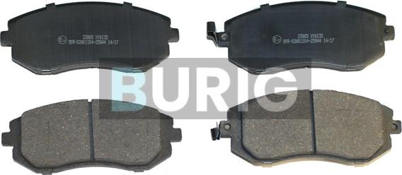 Burig B020415 - Kit de plaquettes de frein, frein à disque cwaw.fr