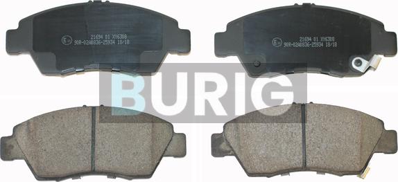 Burig B020411 - Kit de plaquettes de frein, frein à disque cwaw.fr