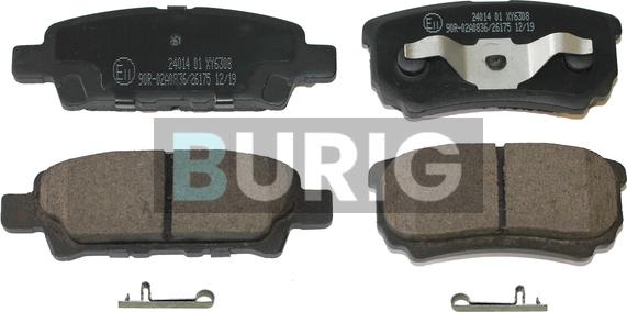 Burig B020418 - Kit de plaquettes de frein, frein à disque cwaw.fr