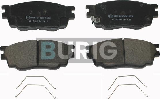 Burig B020485 - Kit de plaquettes de frein, frein à disque cwaw.fr