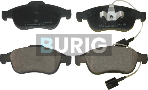 Burig B020482 - Kit de plaquettes de frein, frein à disque cwaw.fr