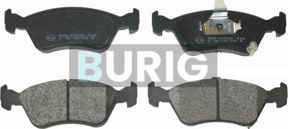 Burig B020487 - Kit de plaquettes de frein, frein à disque cwaw.fr