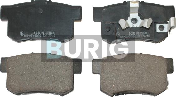 Burig B020434 - Kit de plaquettes de frein, frein à disque cwaw.fr