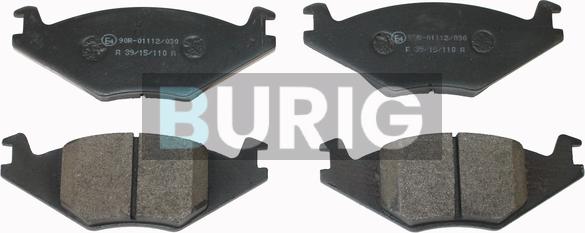 Burig B020429 - Kit de plaquettes de frein, frein à disque cwaw.fr