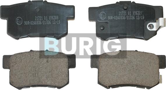 Burig B020424 - Kit de plaquettes de frein, frein à disque cwaw.fr